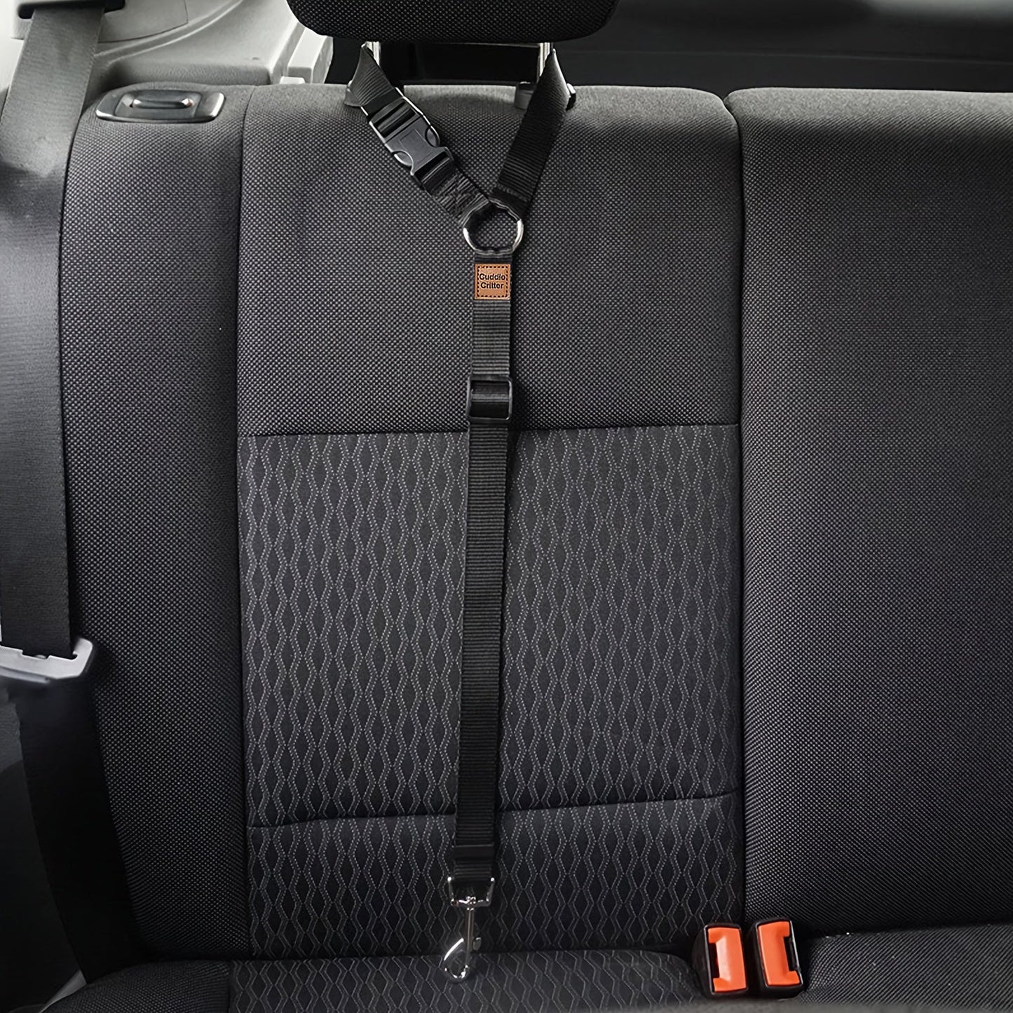 Rear Seat Retractable Pet Car Seat Belts - Vehicle Harnesses for Dogs and Cats - Adjustable Leash for Safe Travel - Keep Your Pet Secured and Comfortable