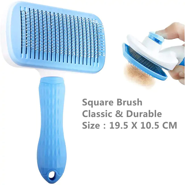 Pet Grooming Brush for Shedding & Tangle-Free Coat