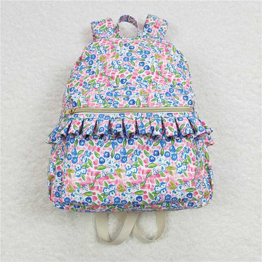 BA0098  Baby Girls Children Blue Berry Back Bags