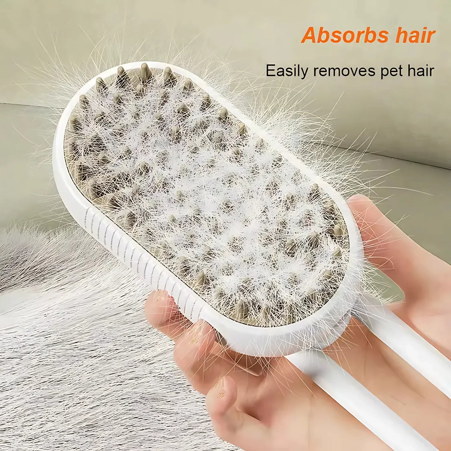 3-in-1 Electric Steam Pet Grooming Brush