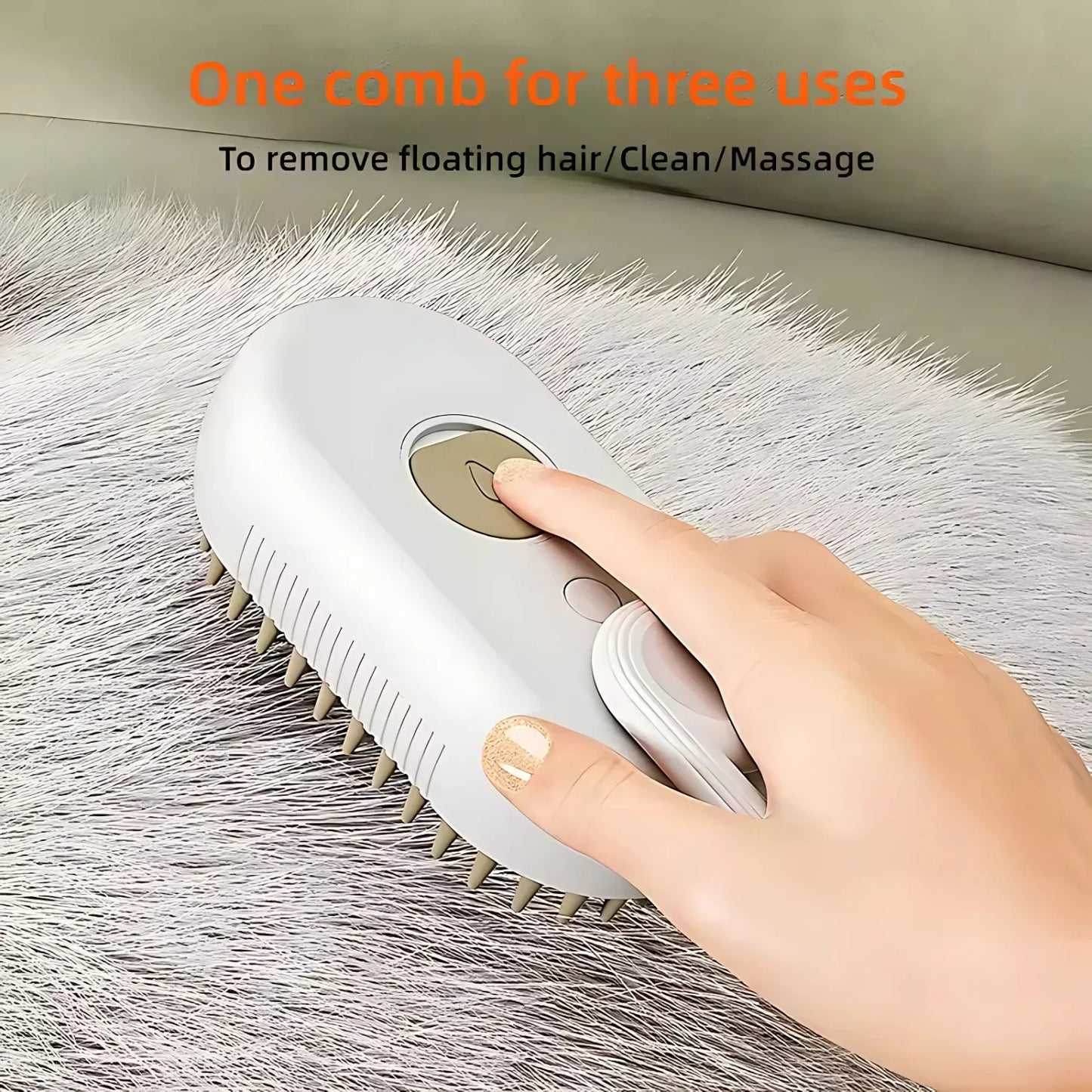 3-in-1 Electric Steam Pet Grooming Brush