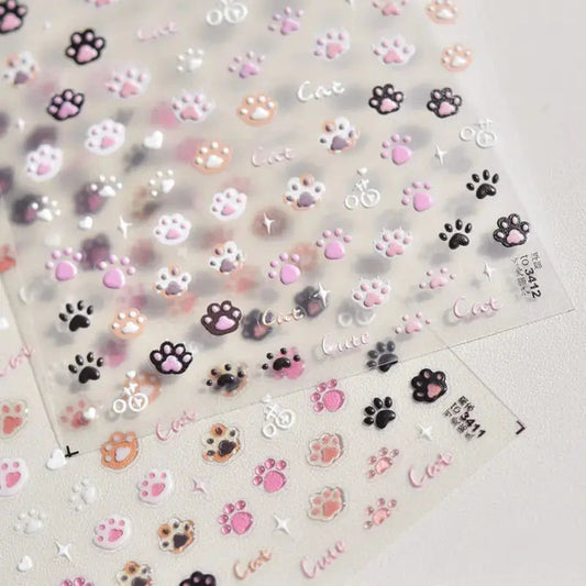 Cat Paw Nail Stickers