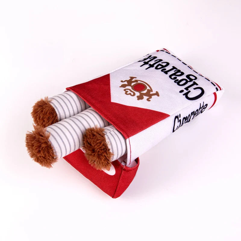 Creative cigarette chewing and grinding toy with squeaking sound, big brother smoking, give your dog a "one"!!!