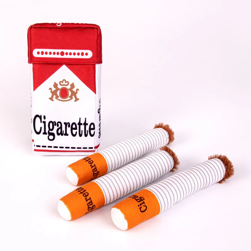 Creative cigarette chewing and grinding toy with squeaking sound, big brother smoking, give your dog a "one"!!!