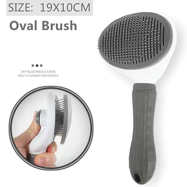 Pet Grooming Brush for Shedding & Tangle-Free Coat