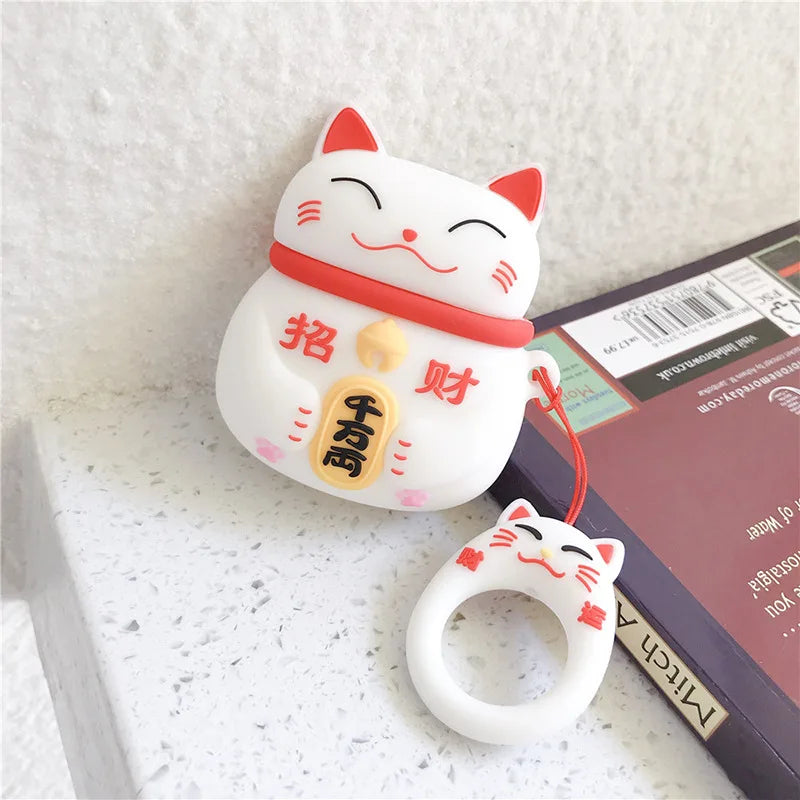 Cute Cartoon Cat Paw Bluetooth Earphone Case