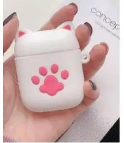 Cute Cartoon Cat Paw Bluetooth Earphone Case