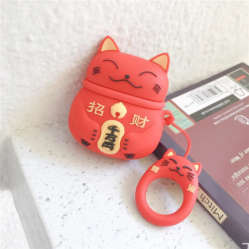 Cute Cartoon Cat Paw Bluetooth Earphone Case