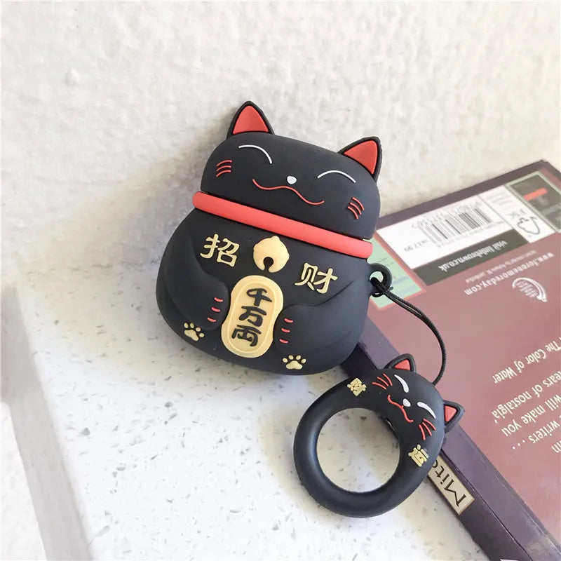 Cute Cartoon Cat Paw Bluetooth Earphone Case