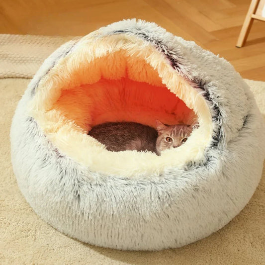 Round 2-in-1 Cat Cushion Bed