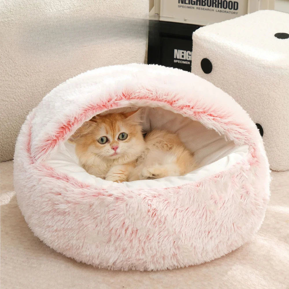 Round 2-in-1 Cat Cushion Bed