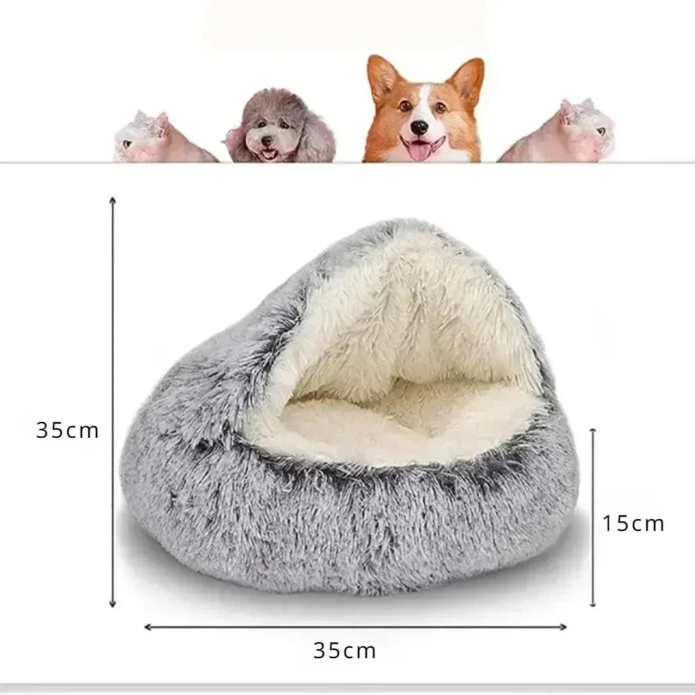 Round 2-in-1 Cat Cushion Bed