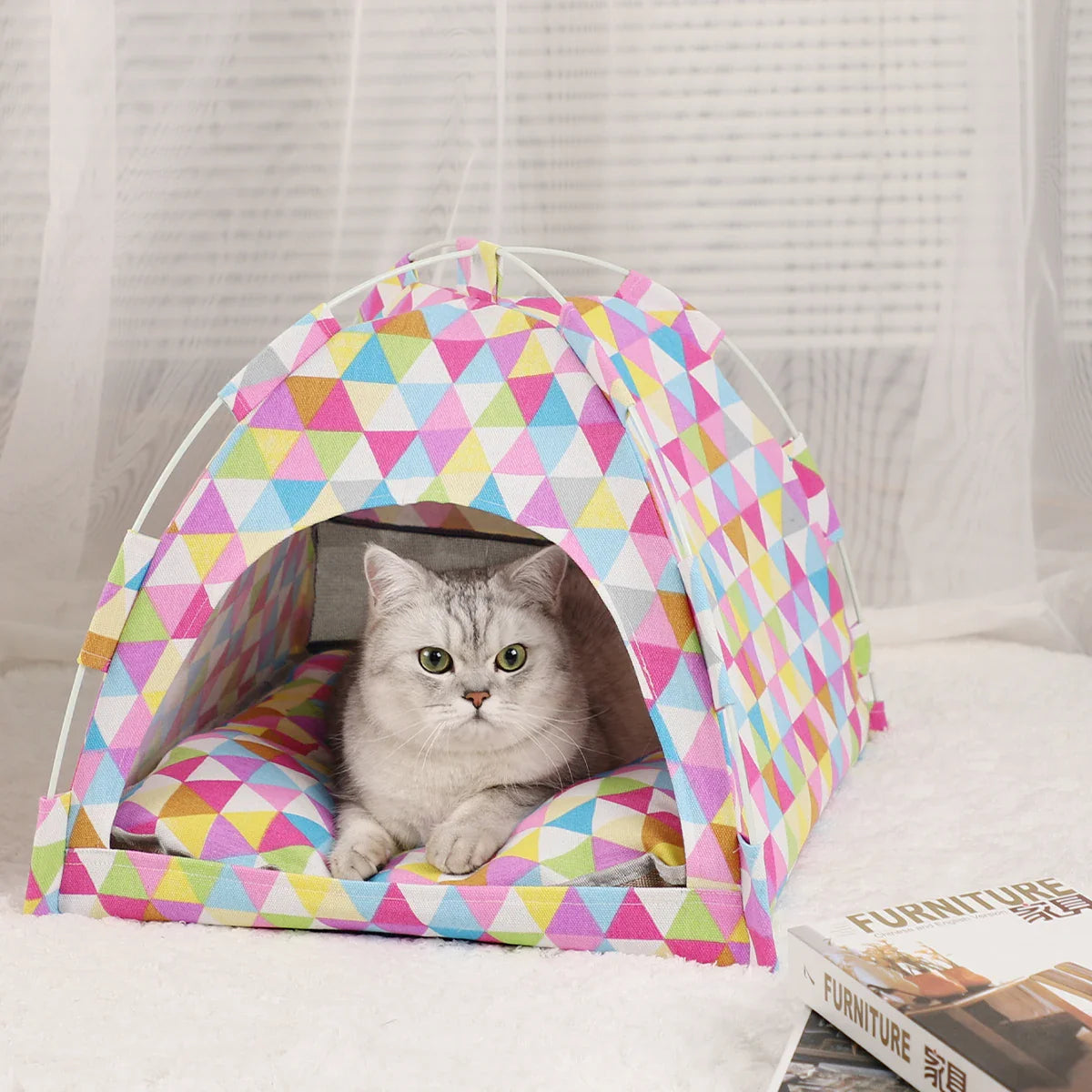 Warm Pet Tent Bed for Cats