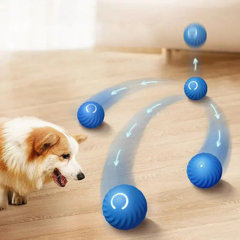 Dog Toys Intelligent Gravity Jump Ball Rechargeable Bite-Resistant Rolling Ball Cat And Dog Chase Interactive Pet Toys