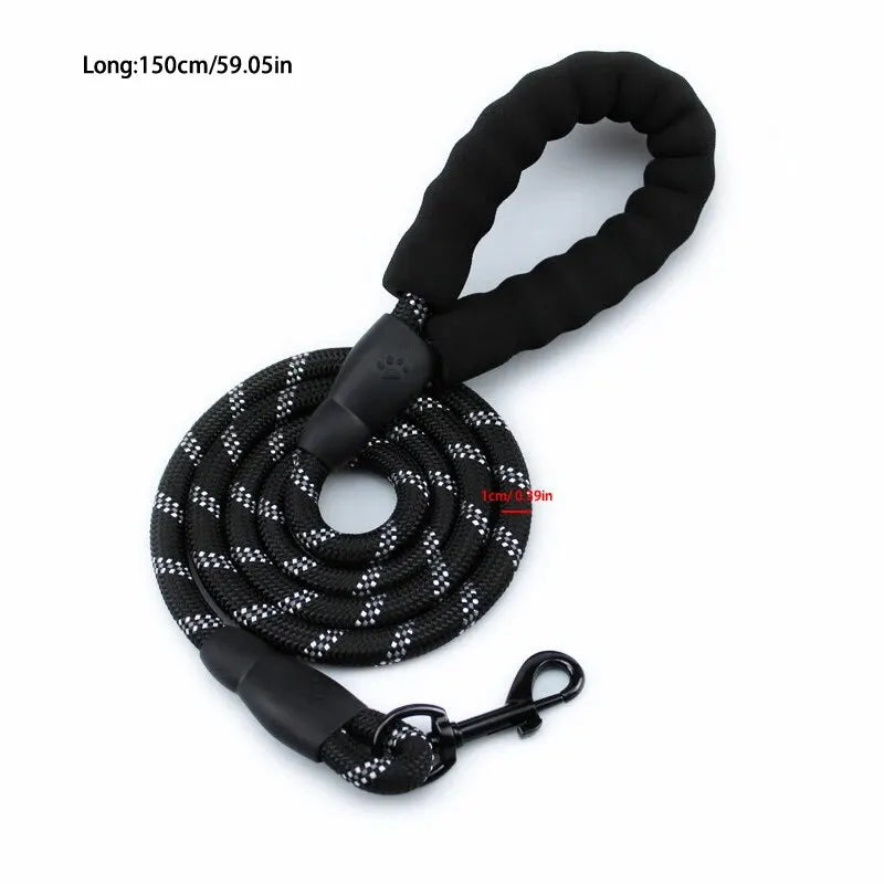 Reflective Pet Leash Nylon Round Leash Dog Walking