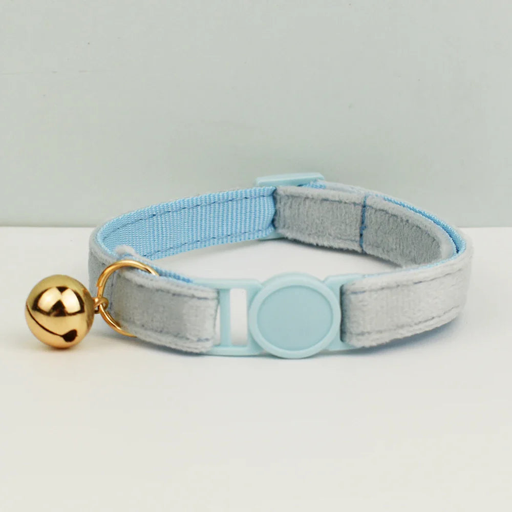 Cat Collar Bowknot Adjustable Safety  pet collar Velvet cat collar Prevent cats from choking