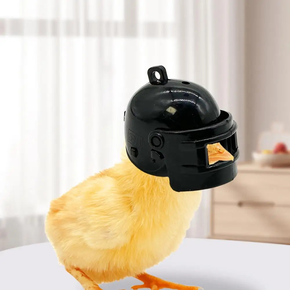 Funny Mini Chicken Helmet Pet Hard Hat Dollhouse Mini Helmet Toy Hat Headgear Pet Chicken Helmet Bird Head Helmet Pet Supplies