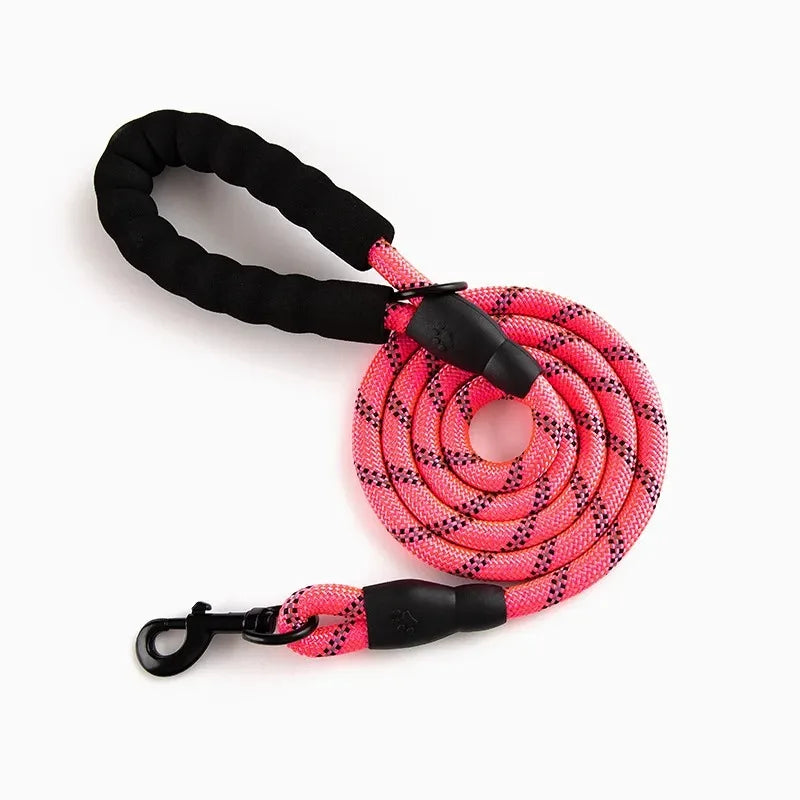 Reflective Pet Leash Nylon Round Leash Dog Walking