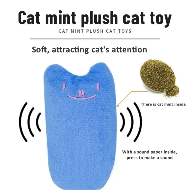 Catnip Toys Thumb Plush Pillow Teeth Grinding Bite-resistant Pet molar toys Teasing Relaxation Cat Chew Toy Pet Accessories