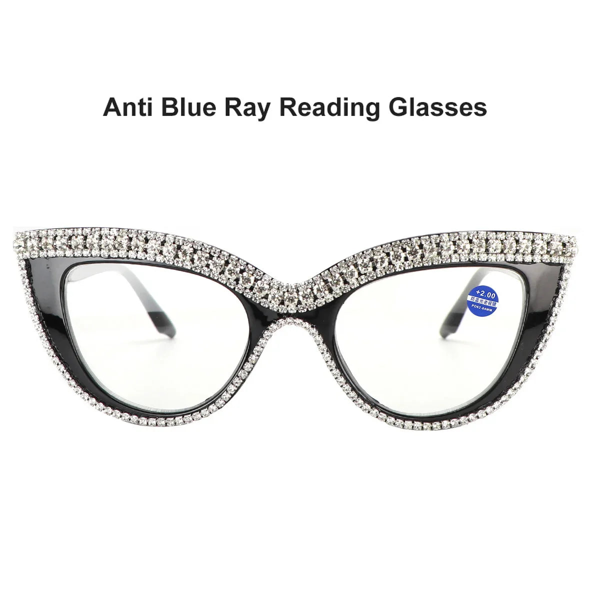 Rhinestone Cat Eye Reading Glasses for Women