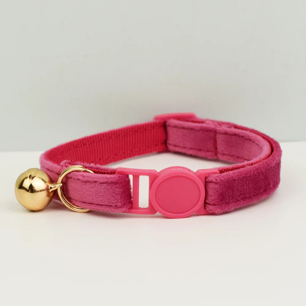 Cat Collar Bowknot Adjustable Safety  pet collar Velvet cat collar Prevent cats from choking