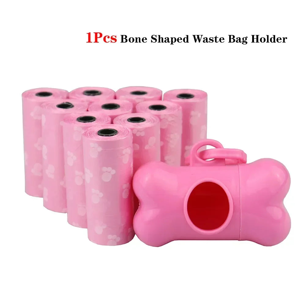 Pet Poop Bag Solid Color Printed Pet Garbage Bag Clean Poop Bag Dog Walking Portable Poop Bag For Dogs Litter and Housewife Bags