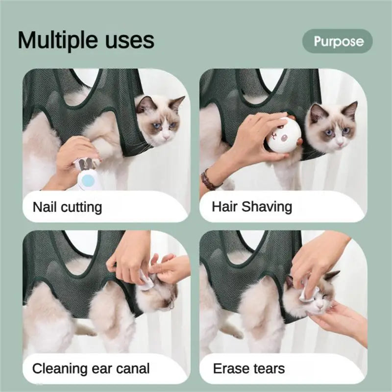 Cat Grooming Nail Clipper Anti-scratch And Bite Fixed Bag Bath