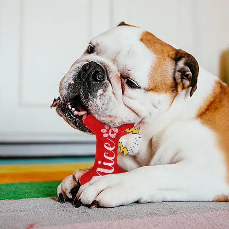 Santa Claus Plush Squeaky Dog Toy - Teeth Cleaning & Boredom Relief