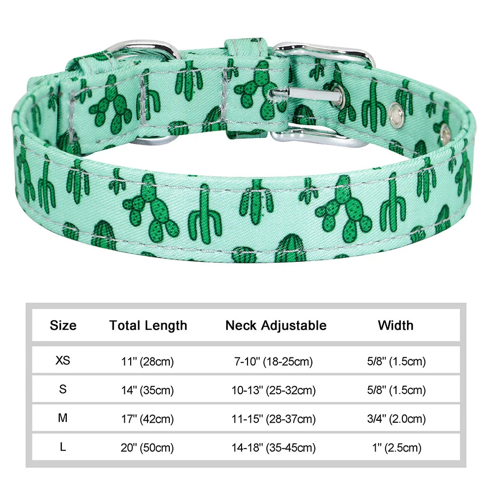 12 Styles Nylon Floral Printed Dog Collar Bohemian Small Puppy Cat Collars Adjustable Chihuahua Collar Pet Supplies Accessories