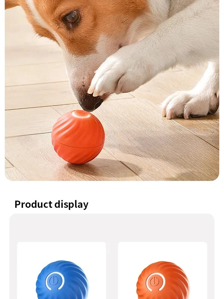 Dog Toys Intelligent Gravity Jump Ball Rechargeable Bite-Resistant Rolling Ball Cat And Dog Chase Interactive Pet Toys