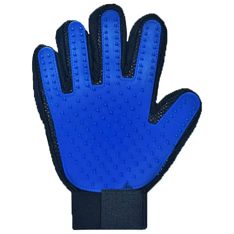 DualPet Pet Grooming Glove for Dog Cats Glove Pet Hair Deshedding Brush Comb Glove Pet Dog Cleaning Massage Glove Accessories