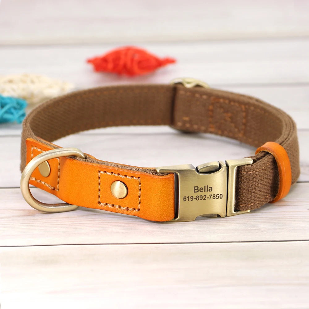 Dogs Real Leather Collar