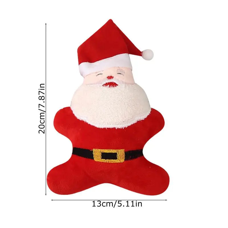 Santa Claus Plush Squeaky Dog Toy - Teeth Cleaning & Boredom Relief