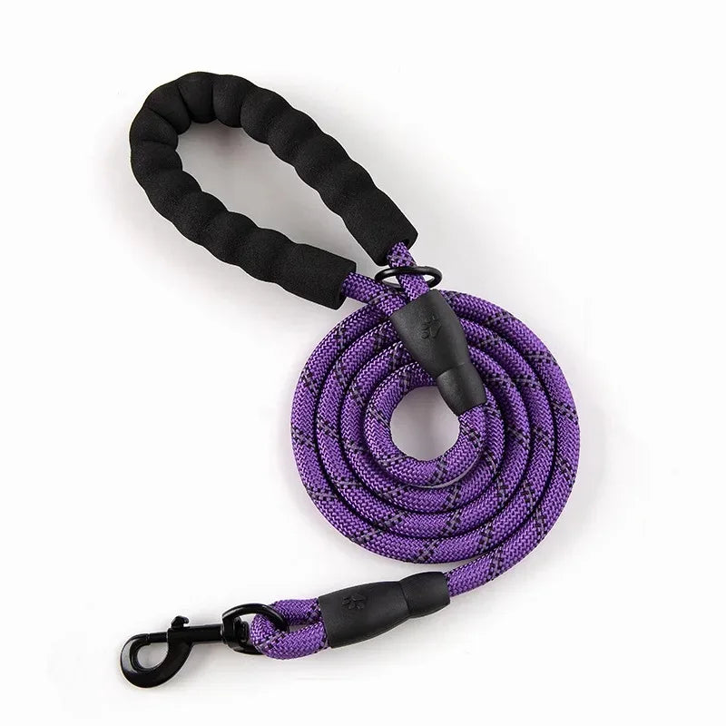 Reflective Pet Leash Nylon Round Leash Dog Walking