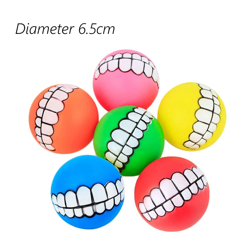 1pcs Diameter 6cm Squeaky Pet Dog Ball Toys for Small Dogs Rubber Chew Puppy Toy Dog Stuff Dogs Toys Pets brinquedo cachorro