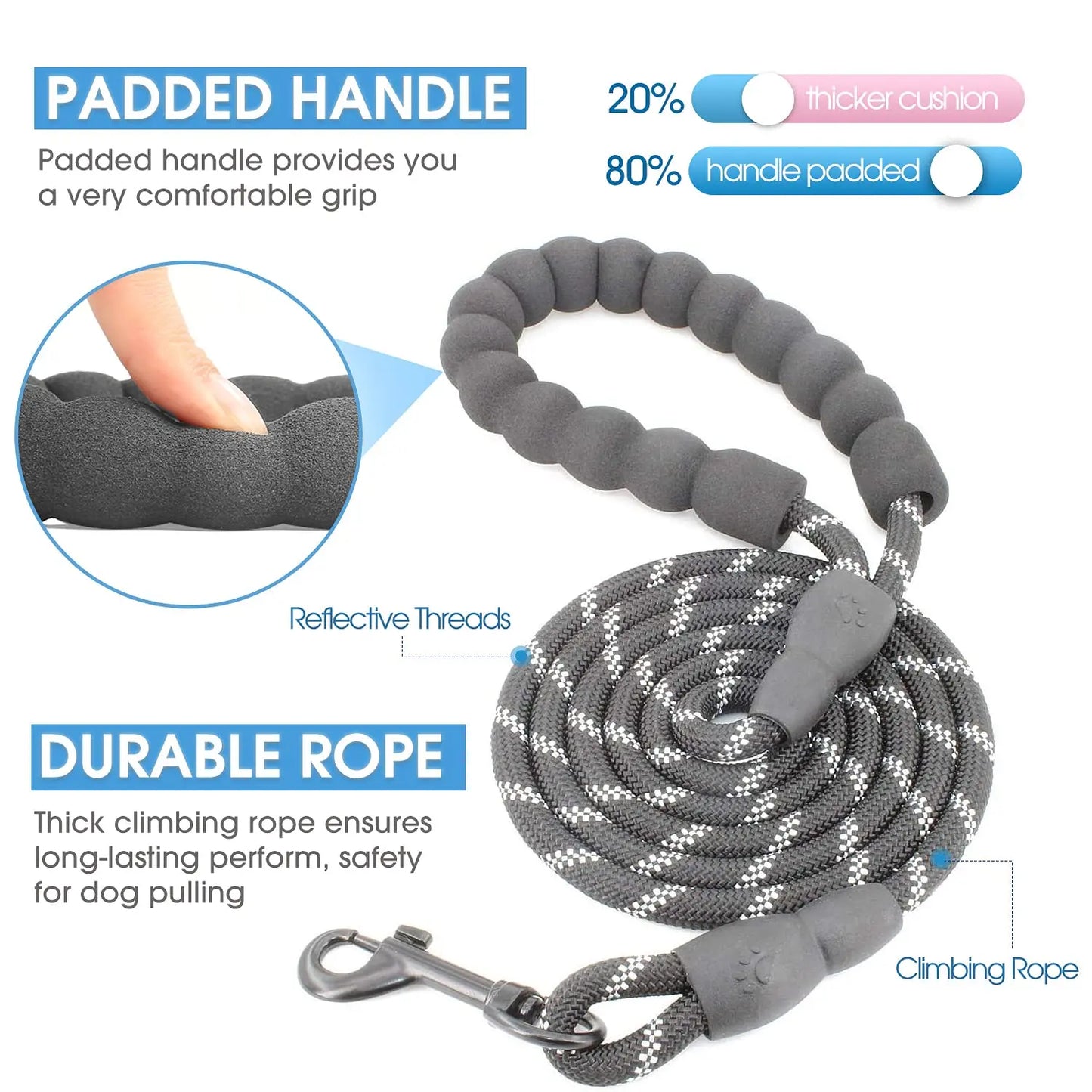 Rope Dog Leash Reflective