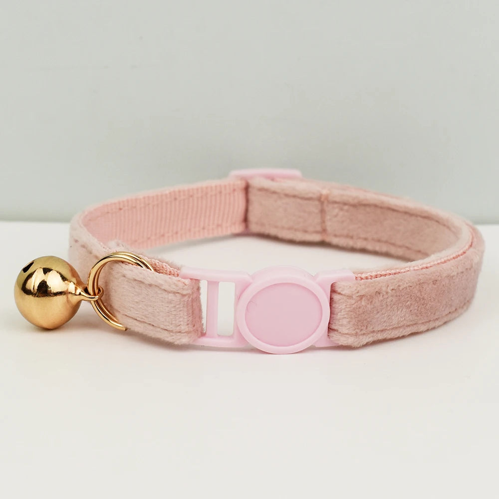 Cat Collar Bowknot Adjustable Safety  pet collar Velvet cat collar Prevent cats from choking