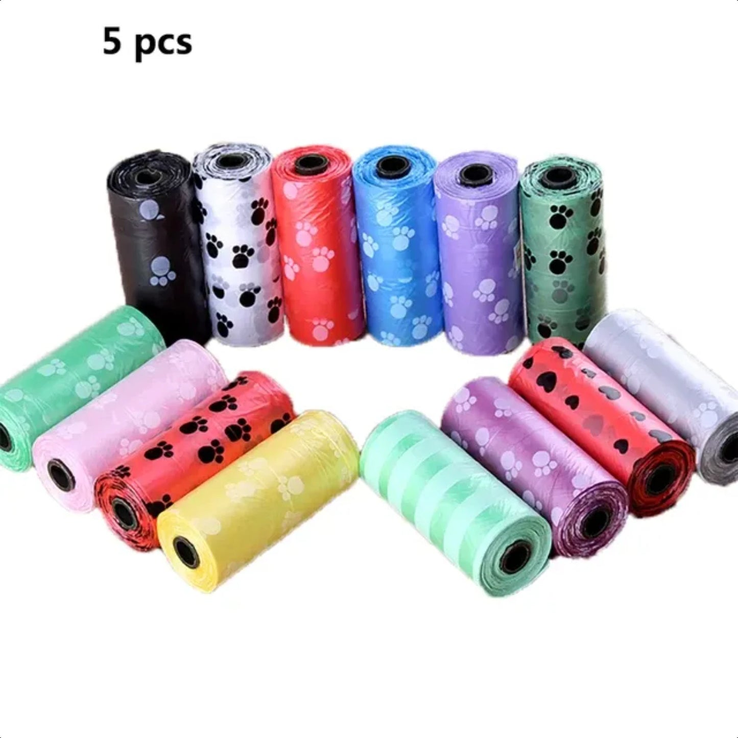 Pet Poop Bag Solid Color Printed Pet Garbage Bag Clean Poop Bag Dog Walking Portable Poop Bag For Dogs Litter and Housewife Bags