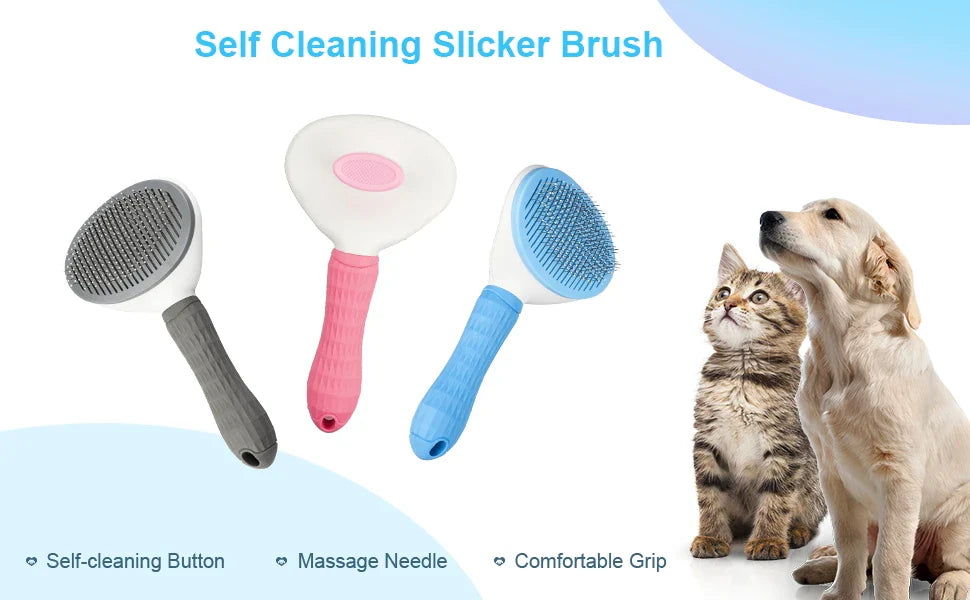 Pet Hair Remover Brush,Easy to Remove Loose Undercoat,For Dogs Cats Grooming Tools, Pet Hair Removal Comb Dogs Accessories