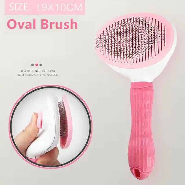 Pet Grooming Brush for Shedding & Tangle-Free Coat