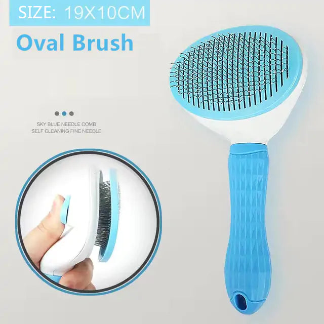 Pet Grooming Brush for Shedding & Tangle-Free Coat