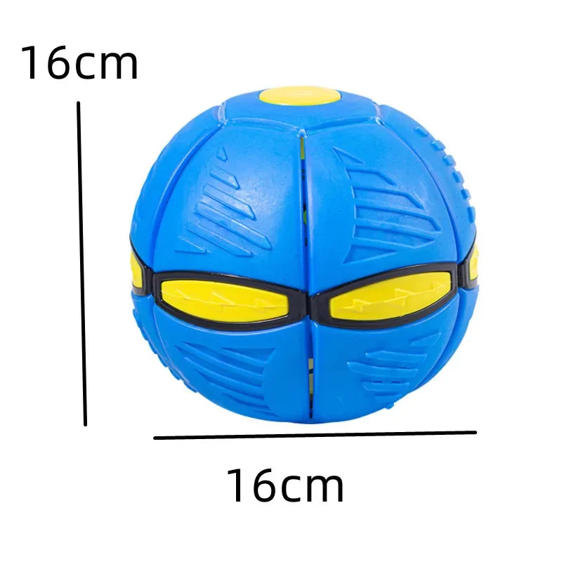 Flying saucer ball dog toy