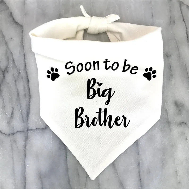 Big Brother Big Sister Dog Bandana Pregnancy Announcement