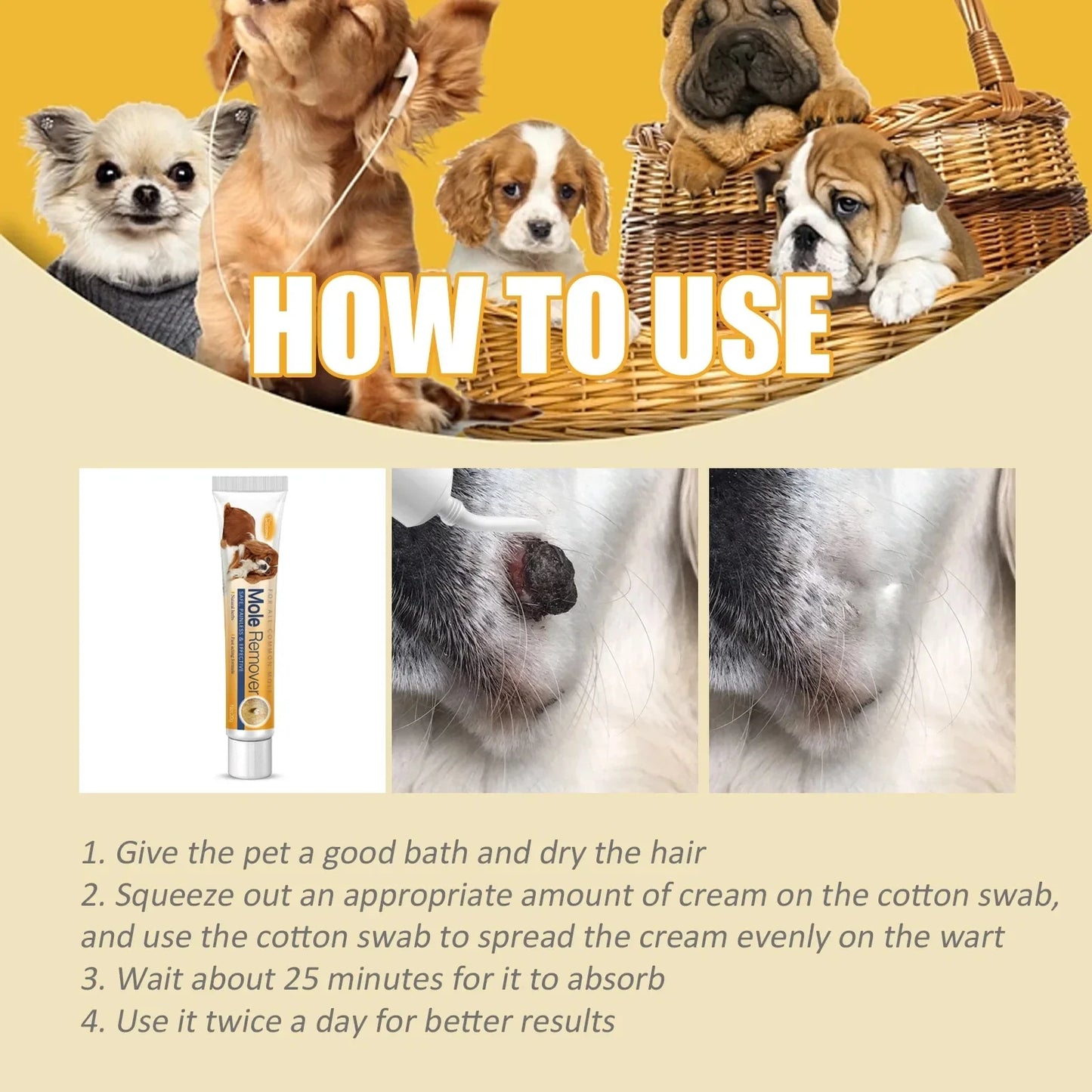 Dog Wart Remover Cream Anti Moles