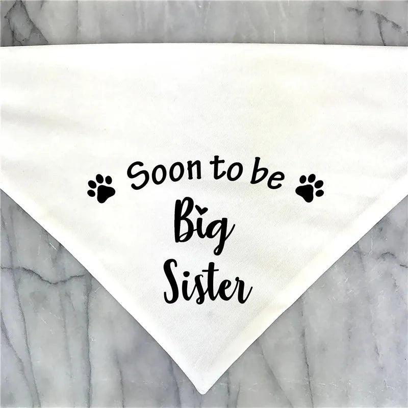 Big Brother Big Sister Dog Bandana Pregnancy Announcement