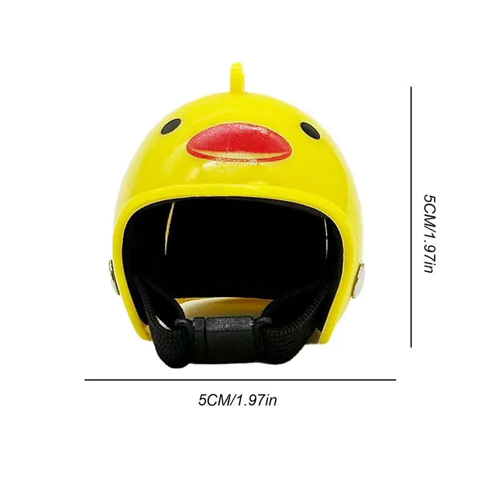 Funny Mini Chicken Helmet Pet Hard Hat Dollhouse Mini Helmet Toy Hat Headgear Pet Chicken Helmet Bird Head Helmet Pet Supplies