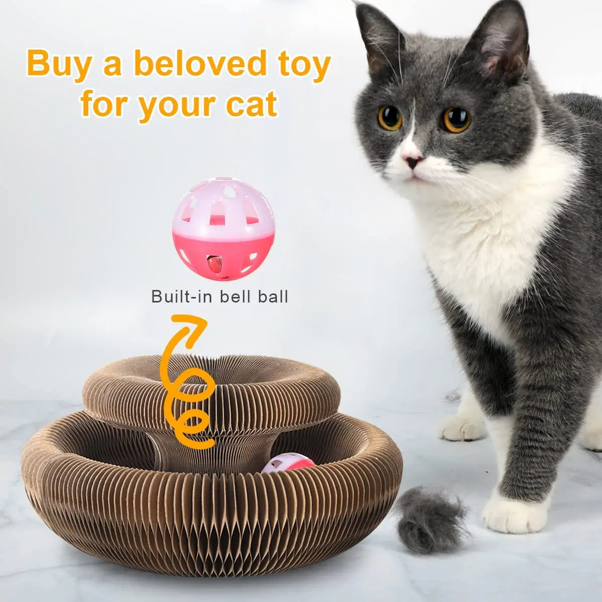 Fantastic Interactive Cat Toy with Built-In Scratching Post