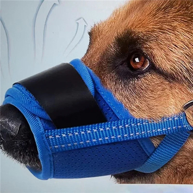 Pet Muzzle Dog Muzzle Anti Biting Barking and Chewing, with Comfortable Mesh Soft Fabric and Adjustable Strap