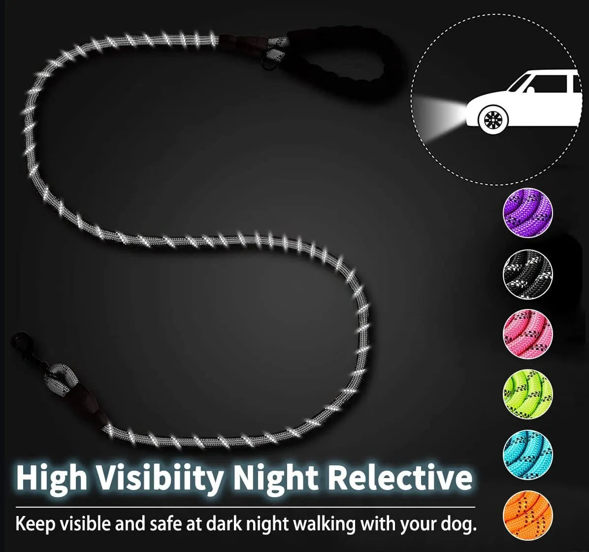 Rope Dog Leash Reflective