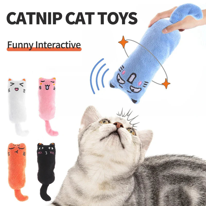 Catnip Toys Thumb Plush Pillow Teeth Grinding Bite-resistant Pet molar toys Teasing Relaxation Cat Chew Toy Pet Accessories